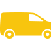 yellow illustration of a moving van