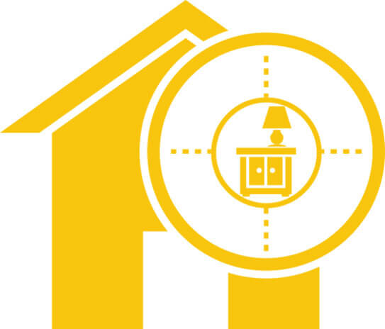 yellow illustration of a house criminal threat security