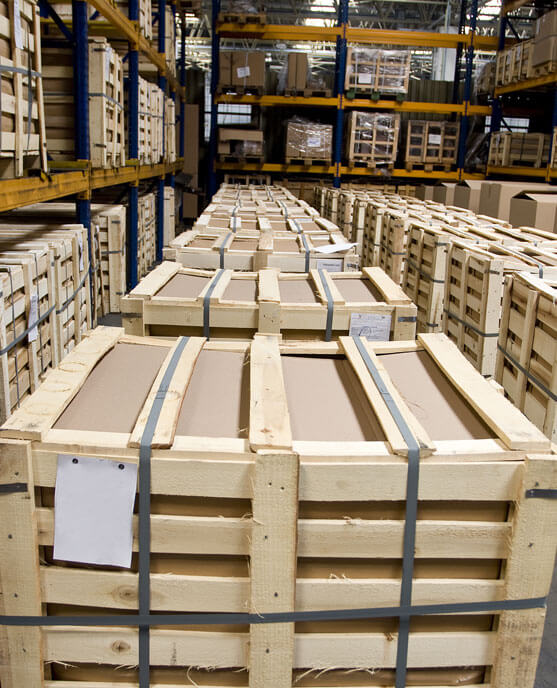 photo of a storage unit filled with boxes